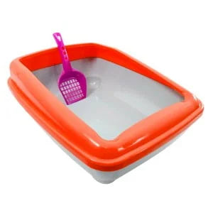 مرحاض كادو بت مفتوح للقطط بمغرفة-كبير-39*50*17 سم