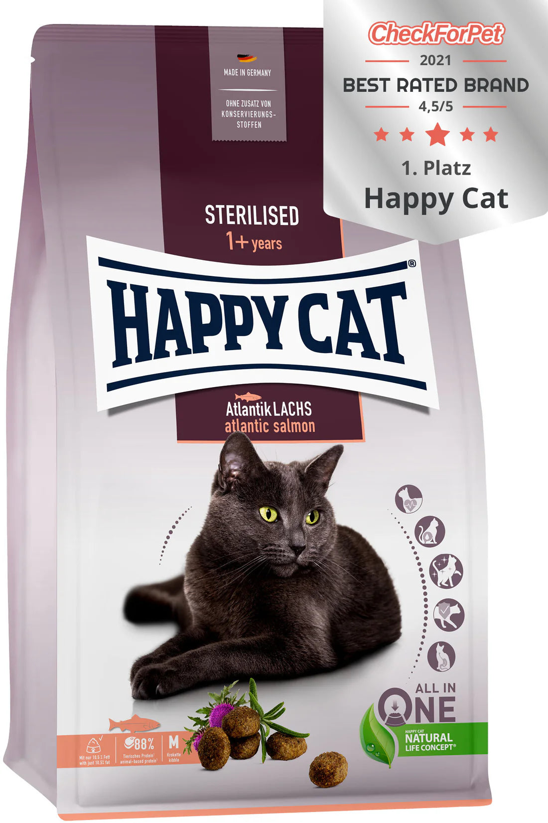 Happy Cat Adult Sterilized Atlantik Lachs Atlantic Salmon