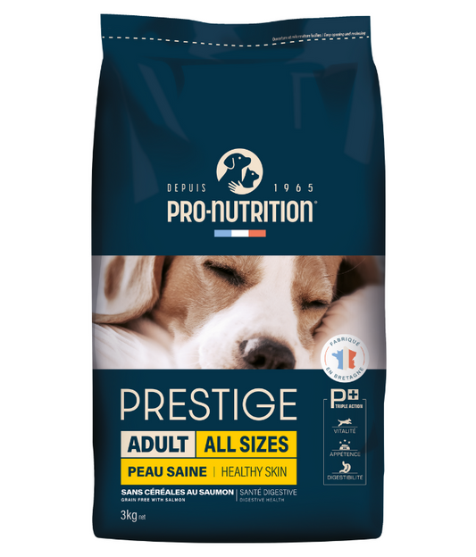 Pro nutrition Prestige Dog Adult All Size Healty Skin Salmon 3Kg - Grain Free