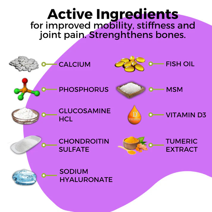 Pet Logic Strong Bones & Joints 240g Dog & Cat Treats Supplement Vitamins for Jolly Joints Support