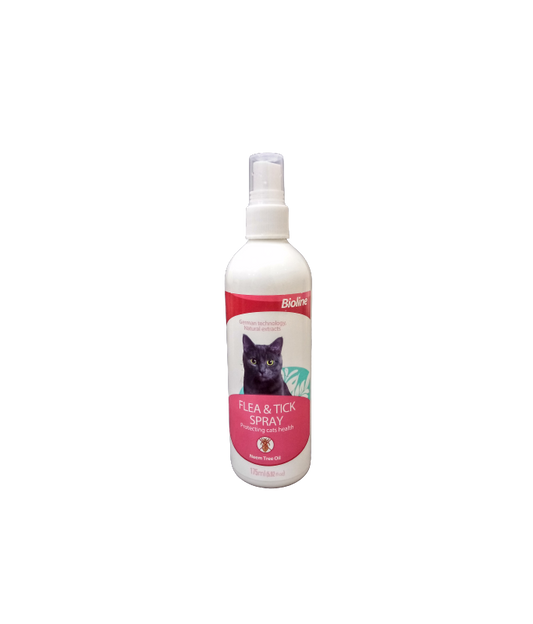 Bioline Flea and Tick Spray for Cat 175 ml[Volume - 175ml]