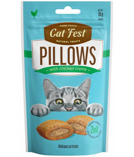 Cat Fest Pillows With Chicken Cream[Weight - 30g]