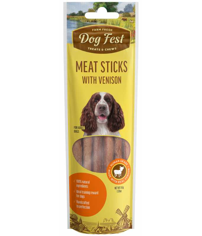 Dog Fest Meat Sticks With Vension For Adult Dogs[Weight - 45g]