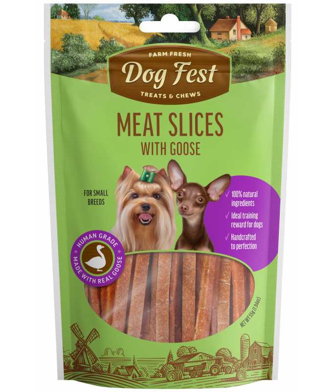 Dog Fest Slices With Goose For Small Breeds[Weight - 55g]