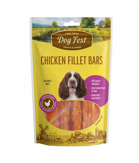 Dog Fest Chicken Fillet Bars For Adult Dogs - 90g (3.17oz)[Weight - 90g]