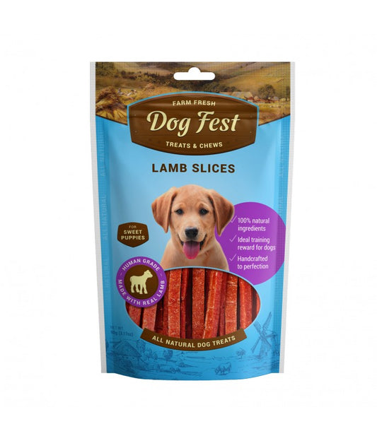 Dog Fest Lamb Slices For Puppies - 90g (3.17oz)[Weight - 90g]