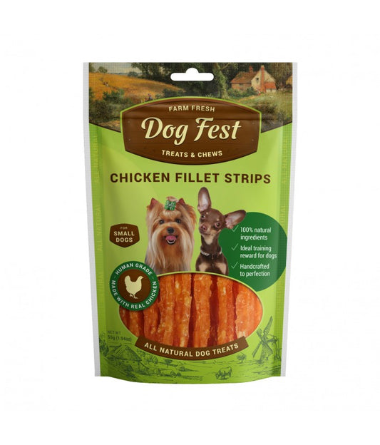 Dog Fest Chicken Fillet Strips For Mini-Dogs - 55g (1.94oz)[Weight - 55g]