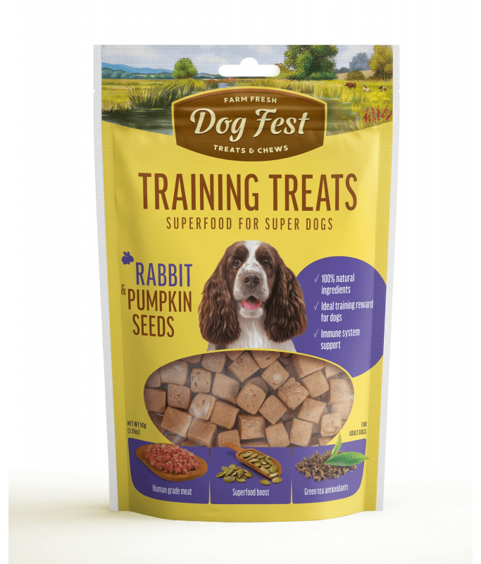 Dog Fest Training Treats Rabbit & Pumpkin Seeds 90g[Weight - 90g]