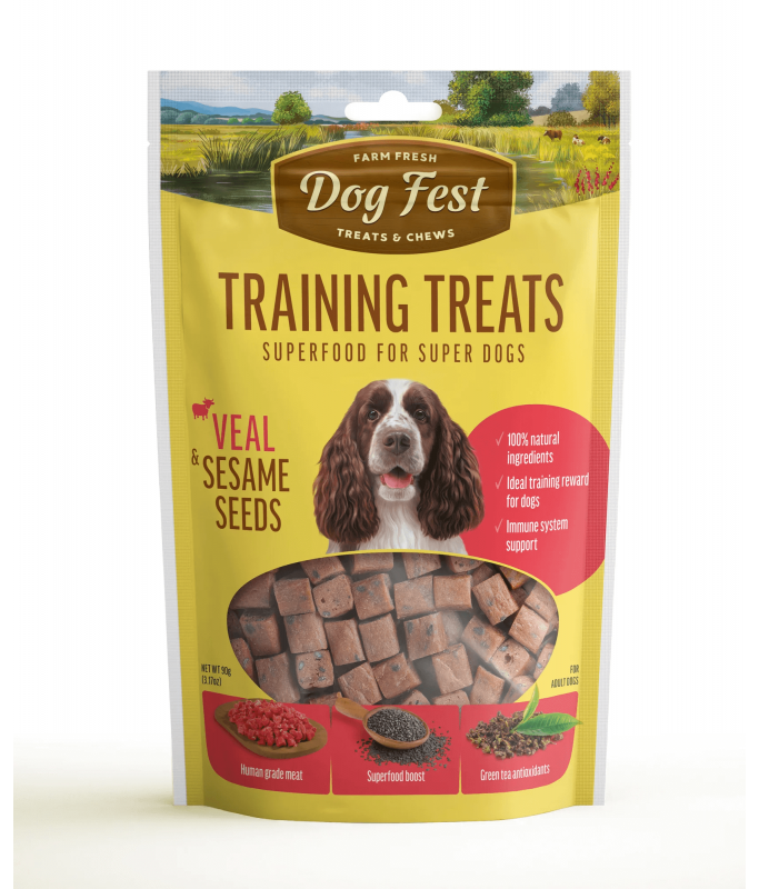 Dog Fest Training Treats Veal & Sesame Seeds 90g[Weight - 90g]