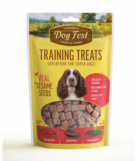 Dog Fest Training Treats Veal & Sesame Seeds 90g[Weight - 90g]