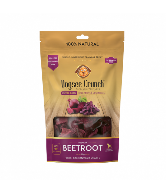 Dogsee Crunch Beetroot: Freeze-Dried Beet Dog Training Treats 10g