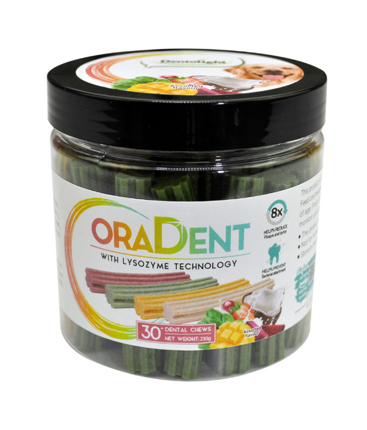 Dentalight Oradent Dental Chew Treats For Dog 230g - Mix Flavour