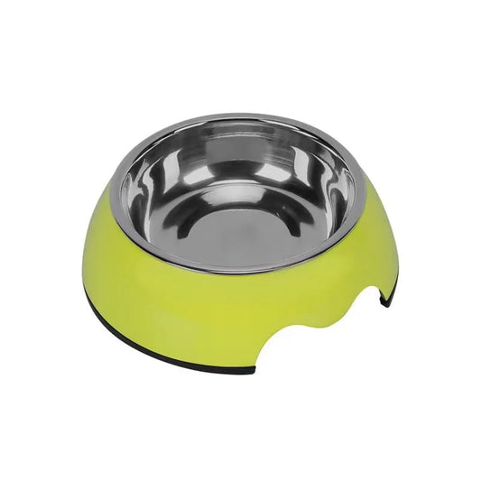 Melamine Green Stainless Steel Bowl With Anti-Slip Circle On The Bottom,Volume:160 ml,Size:12*12*4.5 Cm