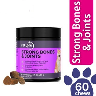 Pet Logic Strong Bones & Joints 240g Dog & Cat Treats Supplement Vitamins for Jolly Joints Support