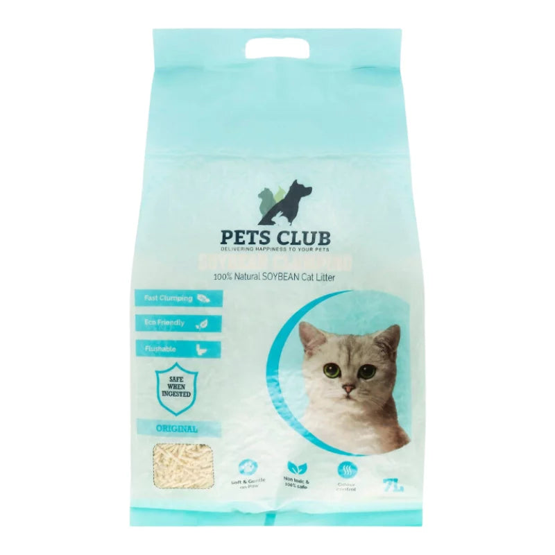 Pets Club Soya Bean Clumping Cat Litter-Original-7L (2.5 Kg)